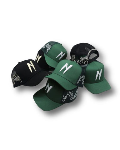 NAR Trucker Hat Green & Black w/ Off White